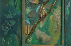 Natuur, collage op paneel, 36 x 44 cm, 2011