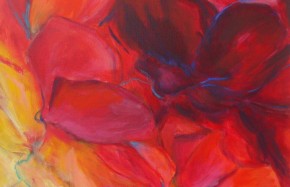 Red Delight, acryl op linnen, 80 x 80 cm, 2002
