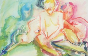 Summertime I, aquarel op papier, 48 x 69 cm, 2000