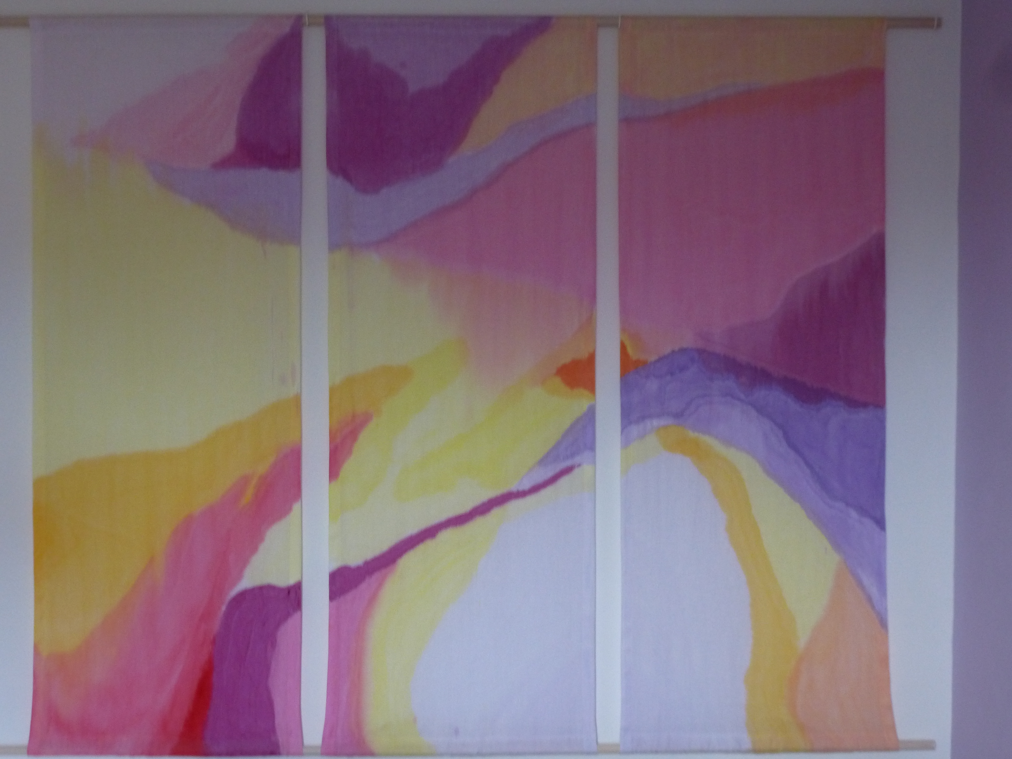 Wandkleed, acryl, doek, stok, 160 x 60 (3x), 2010